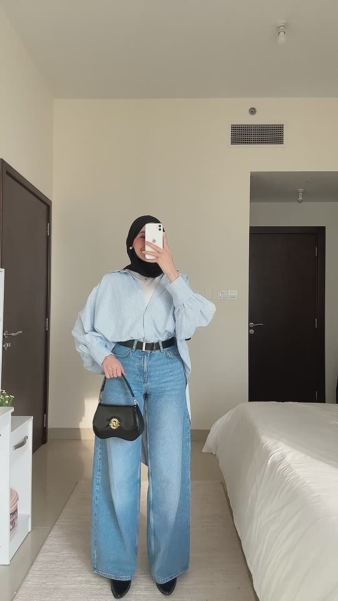 Striped Shirt In Baby Blue