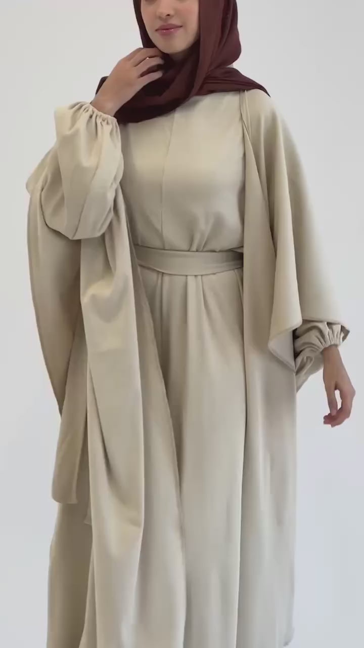 Asiia Set|Cape|Jumpsuit In Beige