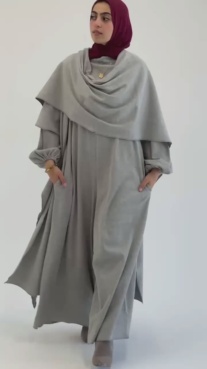 Asiia Set|Cape|Jumpsuit In Light-Grey