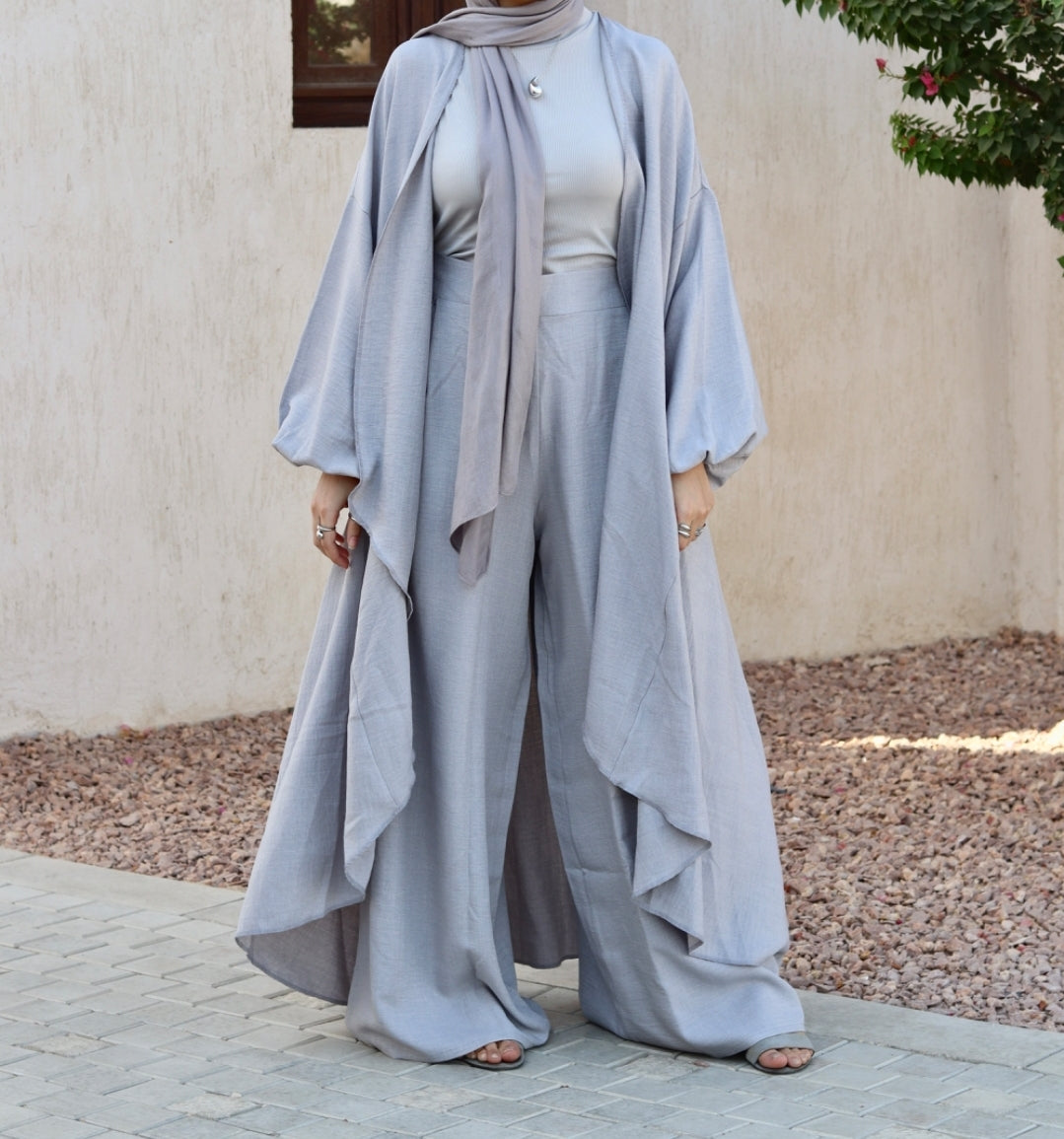 Melissa Set|Cardigan|Pants In Grey