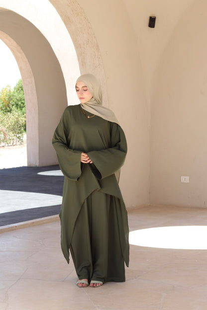 Laiana Set|Blouse|Pants In Olive-Green