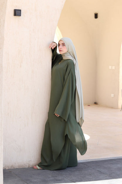 Laiana Set|Blouse|Pants In Olive-Green