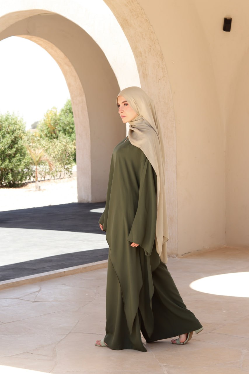 Laiana Set|Blouse|Pants In Olive-Green