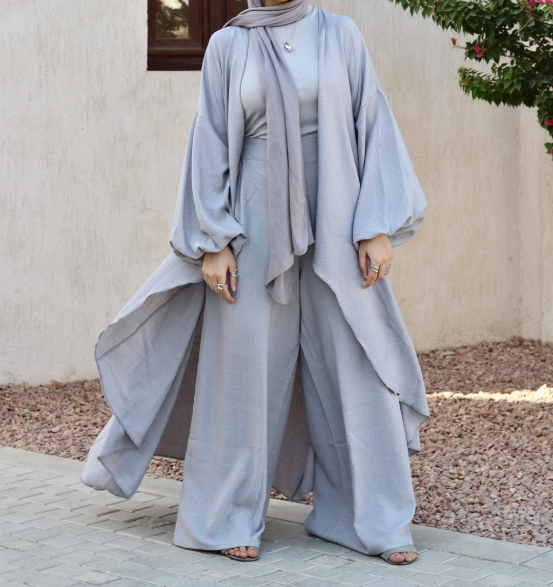 Melissa Set|Cardigan|Pants In Grey