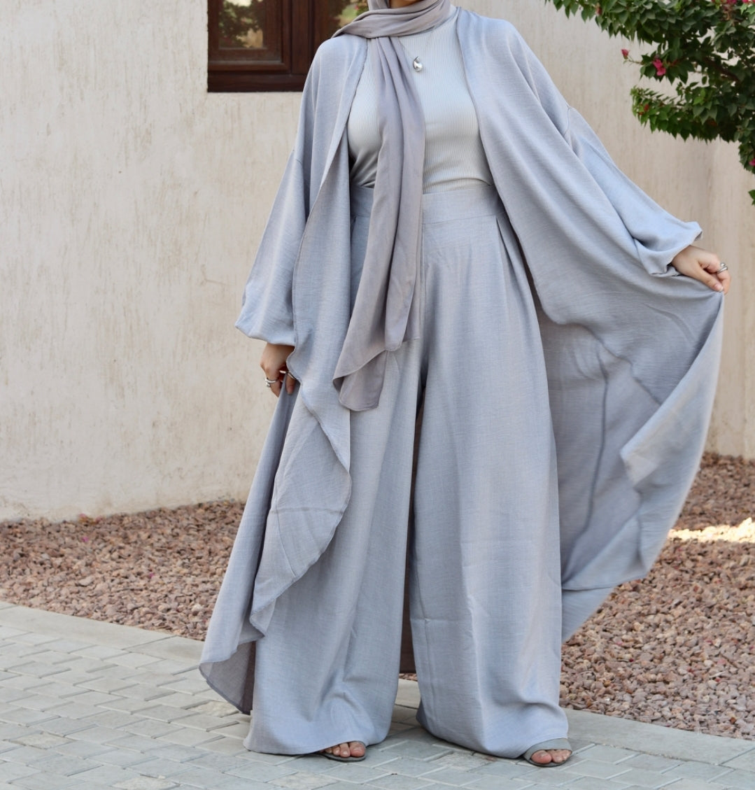 Melissa Set|Cardigan|Pants In Grey