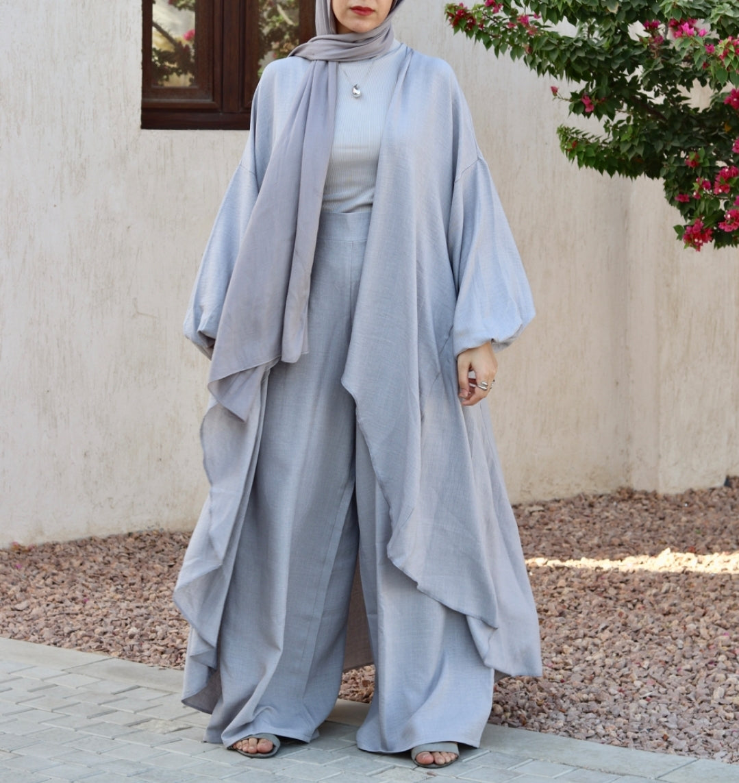Melissa Set|Cardigan|Pants In Grey