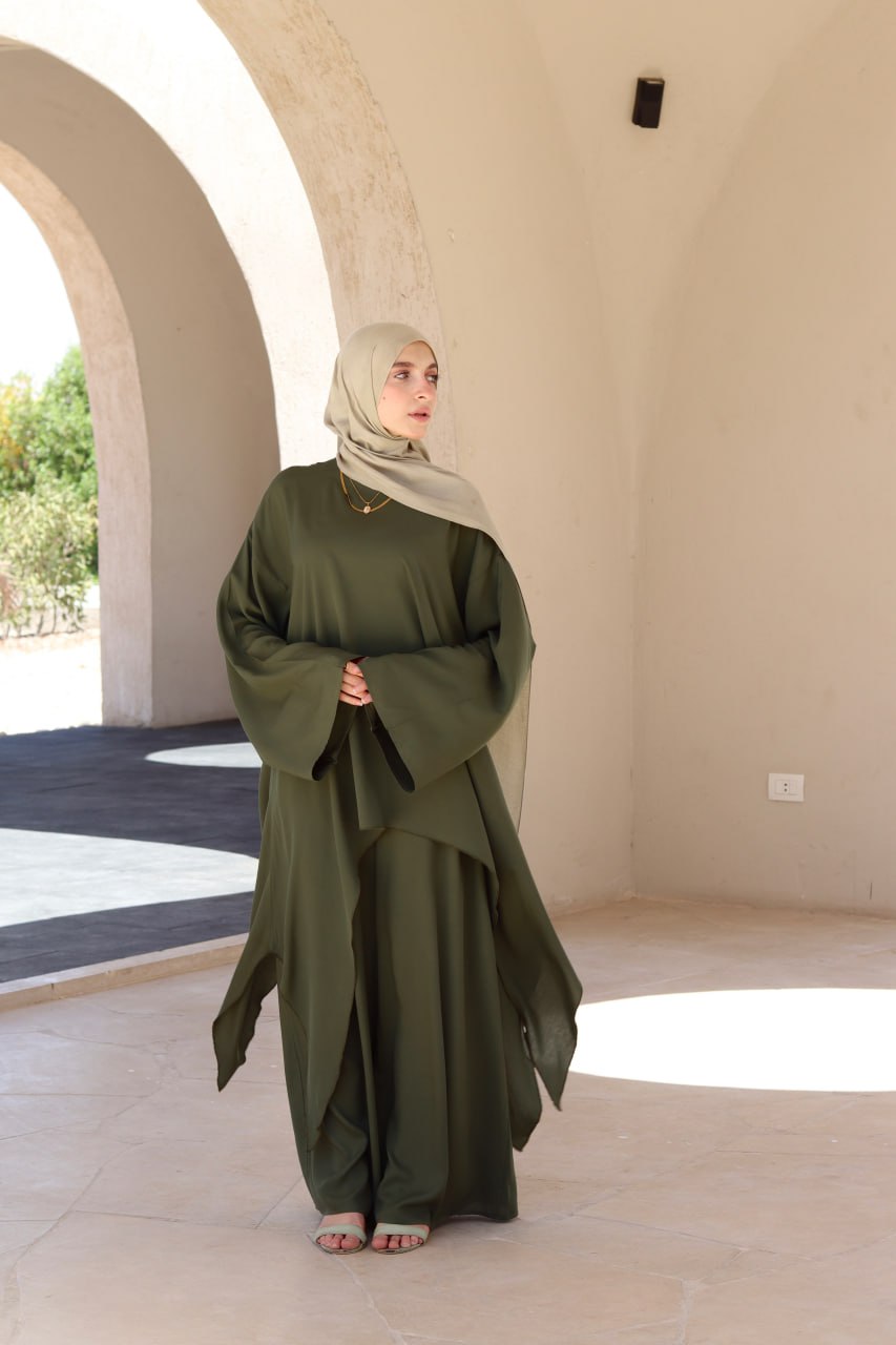 Laiana Set|Blouse|Pants In Olive-Green
