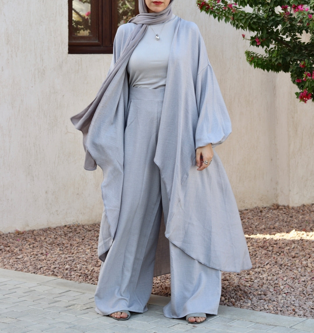 Melissa Set|Cardigan|Pants In Grey