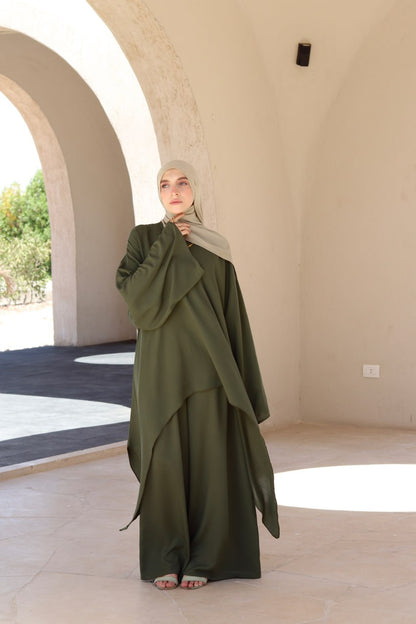 Laiana Set|Blouse|Pants In Olive-Green