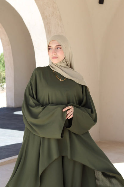 Laiana Set|Blouse|Pants In Olive-Green