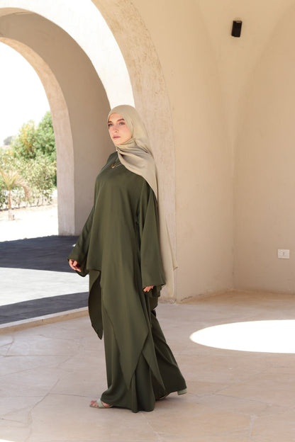 Laiana Set|Blouse|Pants In Olive-Green